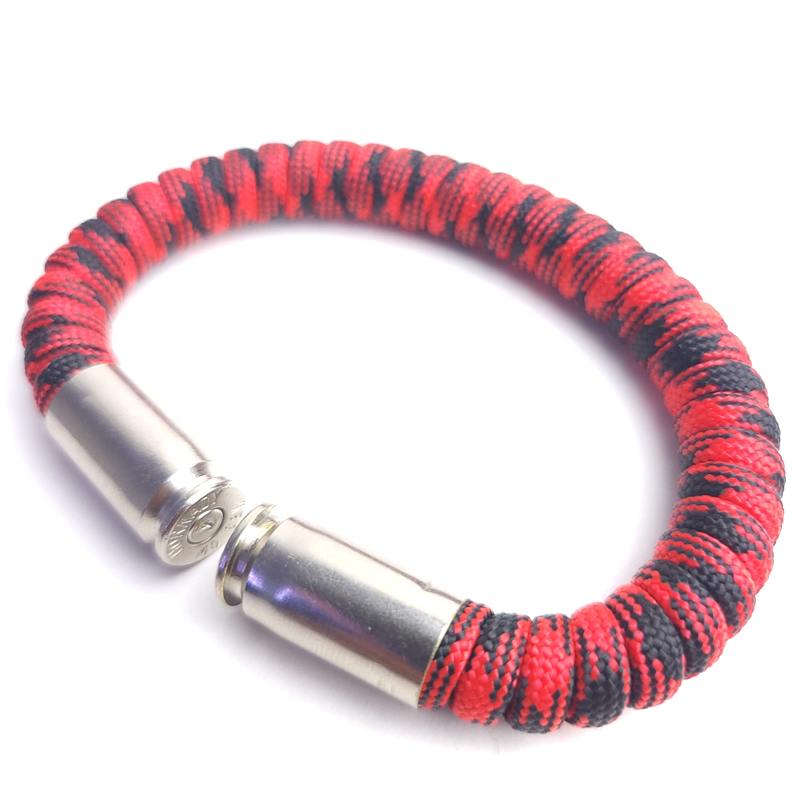 Survival Paracord Bracelet with Bullet Casing - Tactical Outdoor Gear for Camping, Hiking & Emergency Preparedness