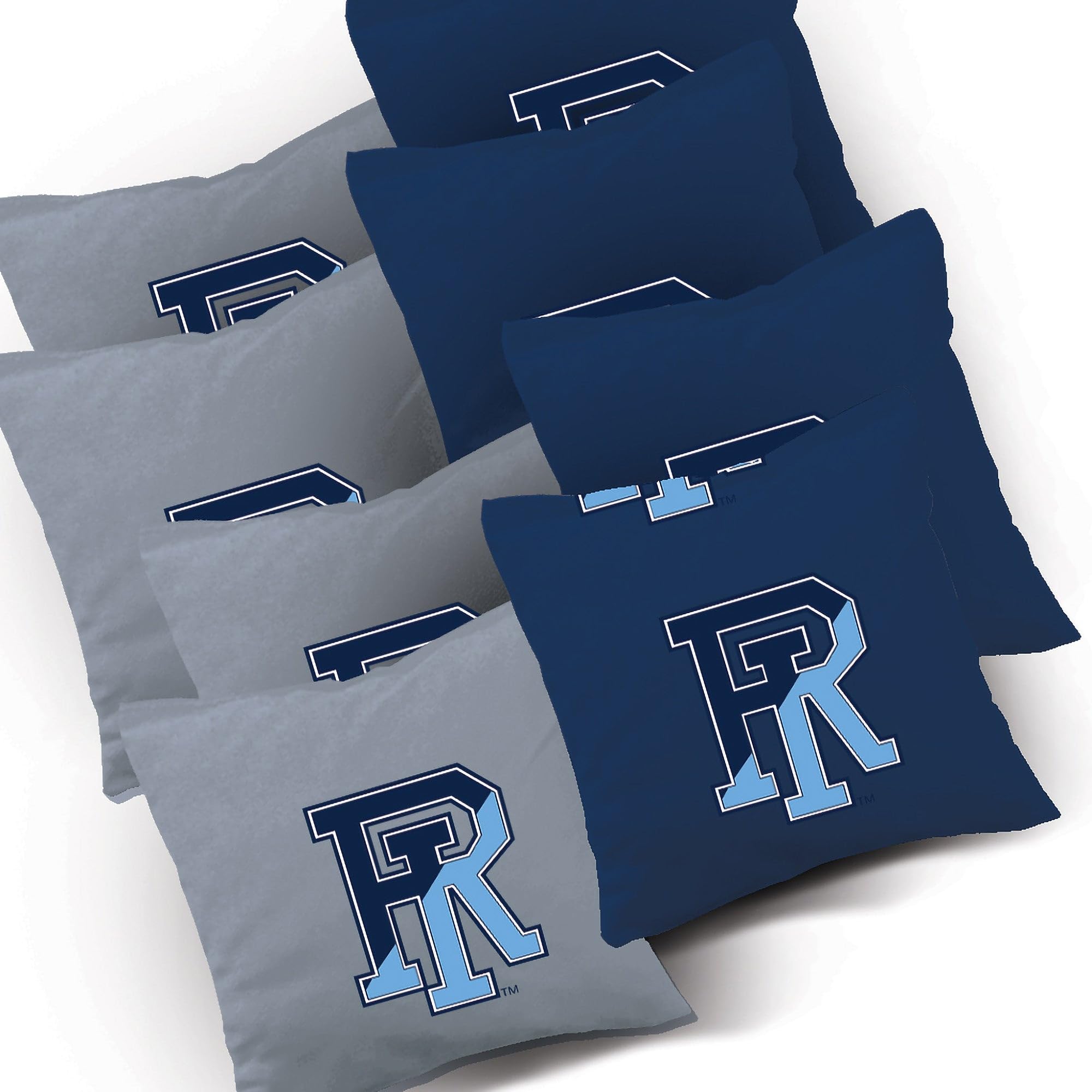Skip's Garage Rhode Island Slanted Cornhole Board Set - Team Logo Design - Regulation Size Cornhole Game for Backyard, Tailgating & Outdoor Parties