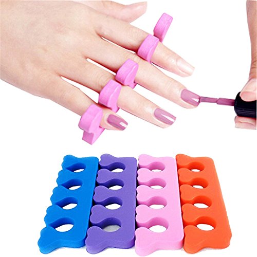 100 Pcs Soft Silicone Toe Separators for Pedicure & Manicure - Comfortable Nail Art Tools for Salon & Home Use - Perfect for Gel Polish, Acrylic Nails & DIY Nail Care