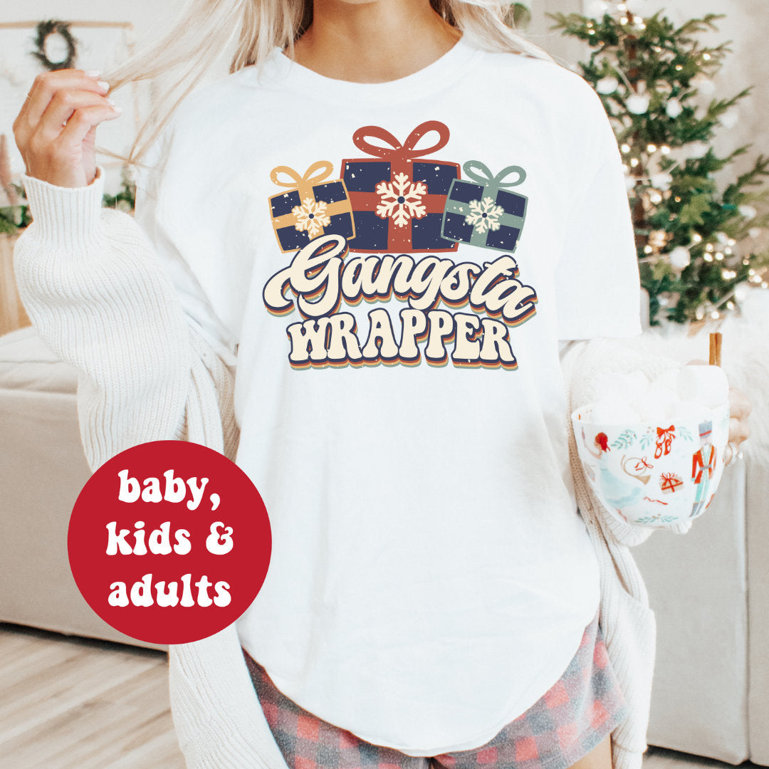 Gangsta Wrapper Graphic T-Shirt for Men - Multiple Colors Available - Hip Hop Streetwear for Concerts & Urban Fashion