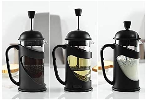 Premium Coffee & Tea Maker with 304 Stainless Steel Filter - 600ML Heat-Resistant Borosilicate Glass Carafe for Home, Office & Camping Use
