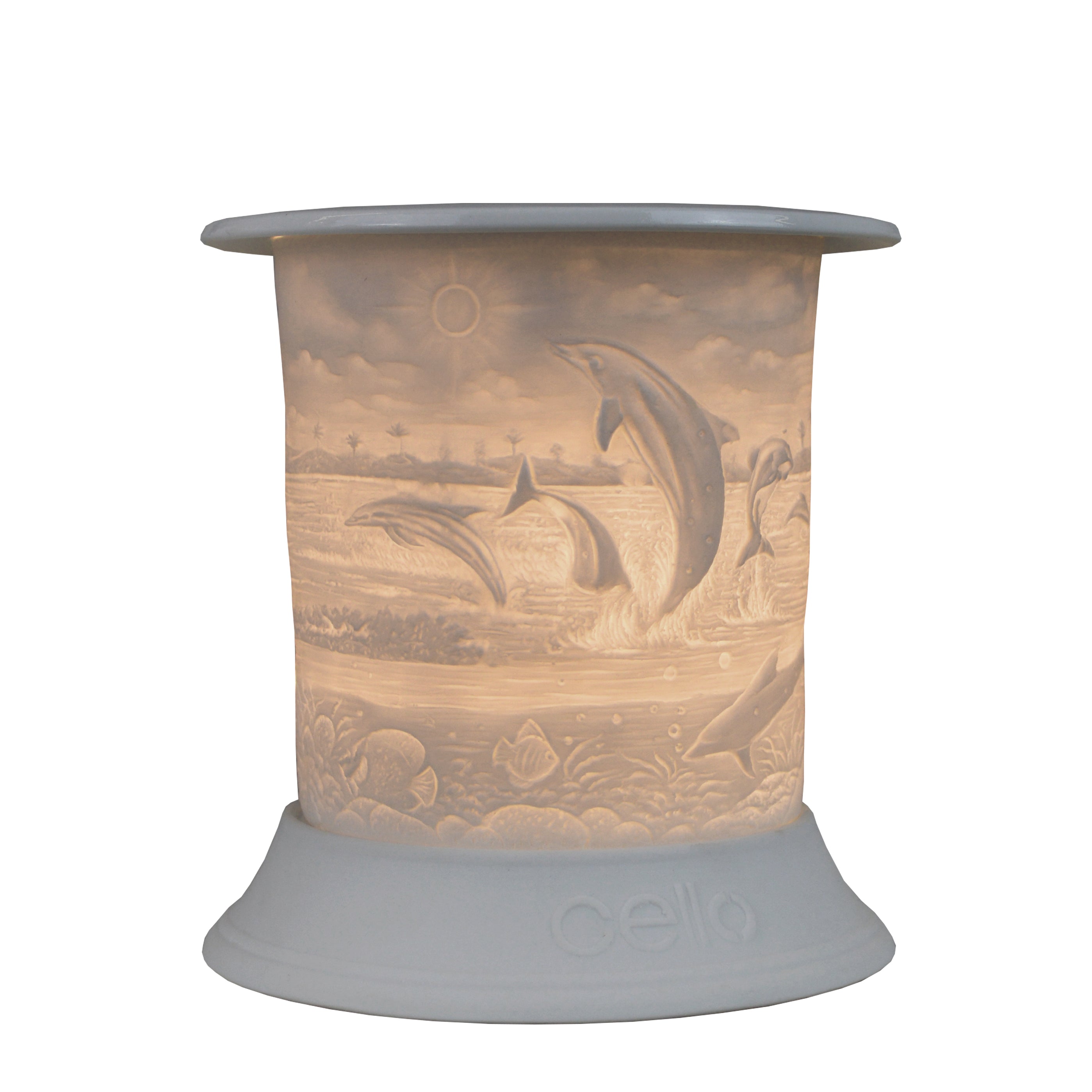 Electric Wax Warmer with Porcelain Dolphin Design - Aromatherapy Diffuser for Home, Office, and Spa Relaxation
