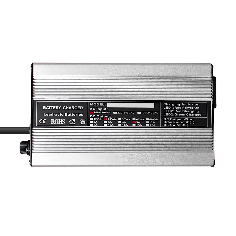 Abakoo 24V 5A XLR Battery Charger for 200T/500T/301 PC/314/318 PC/320 PC/326/326A/710 PC - Fast Charging Power Supply for Professional Tools & Equipment - Perfect for Construction Sites, Workshops, and Industrial Use