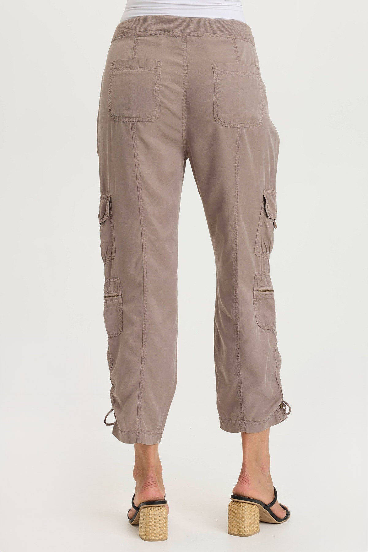 Selmy Twill Corded Cargo Crop Pants for Women - High Waisted Utility Work Pants with Pockets - Perfect for Hiking, Travel & Outdoor Activities
