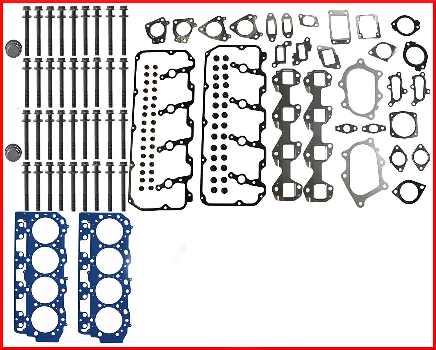 MLS Head Gasket Set & Bolts for 2004-2007 Chevy 6.6L Duramax LBZ/LLY - Engine Repair