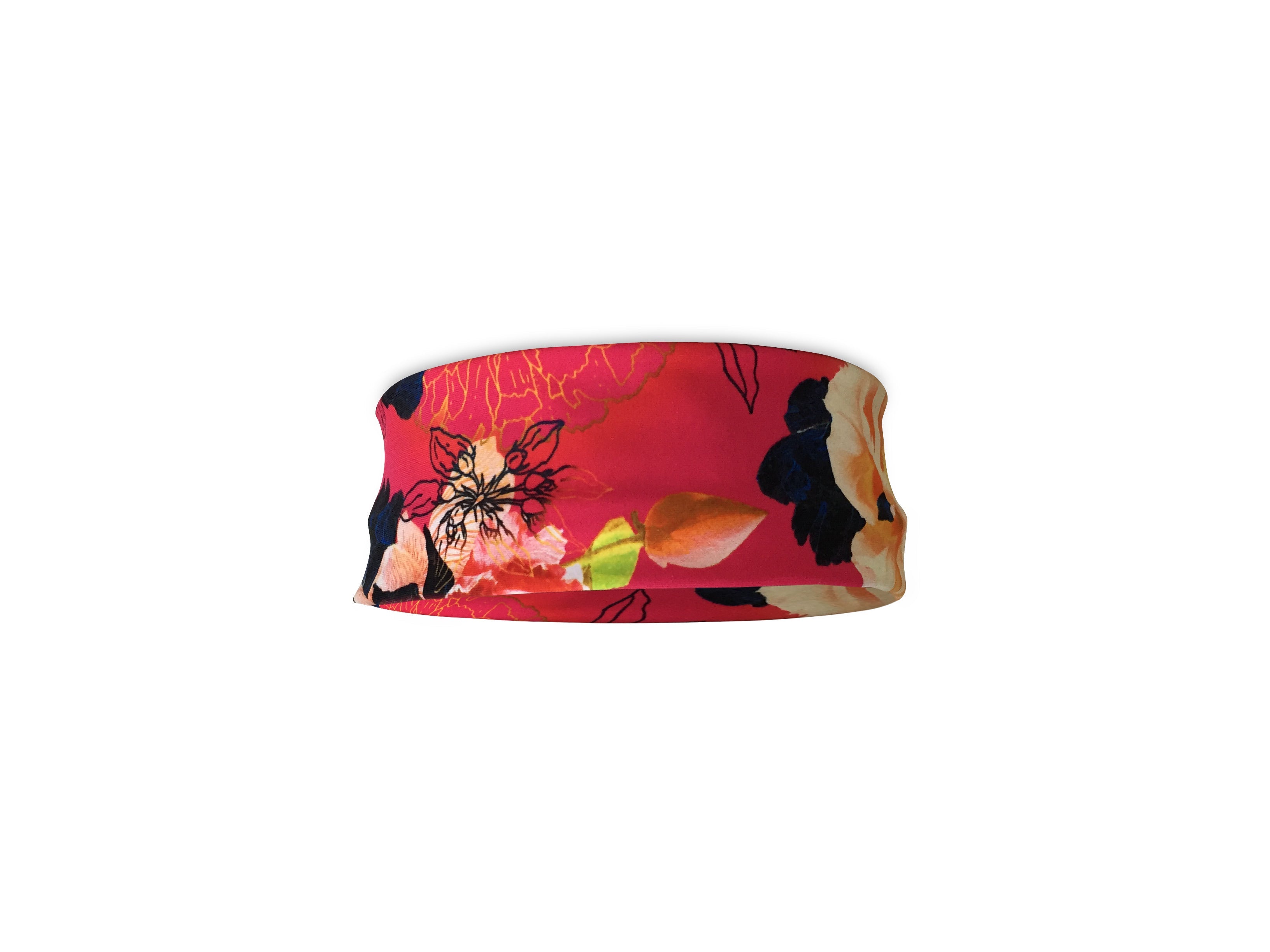 Floral Yoga Headband for Women - Non-Slip Sweat Absorbent Workout Headband - Perfect for Yoga, Running, Gym & Fitness Activities
