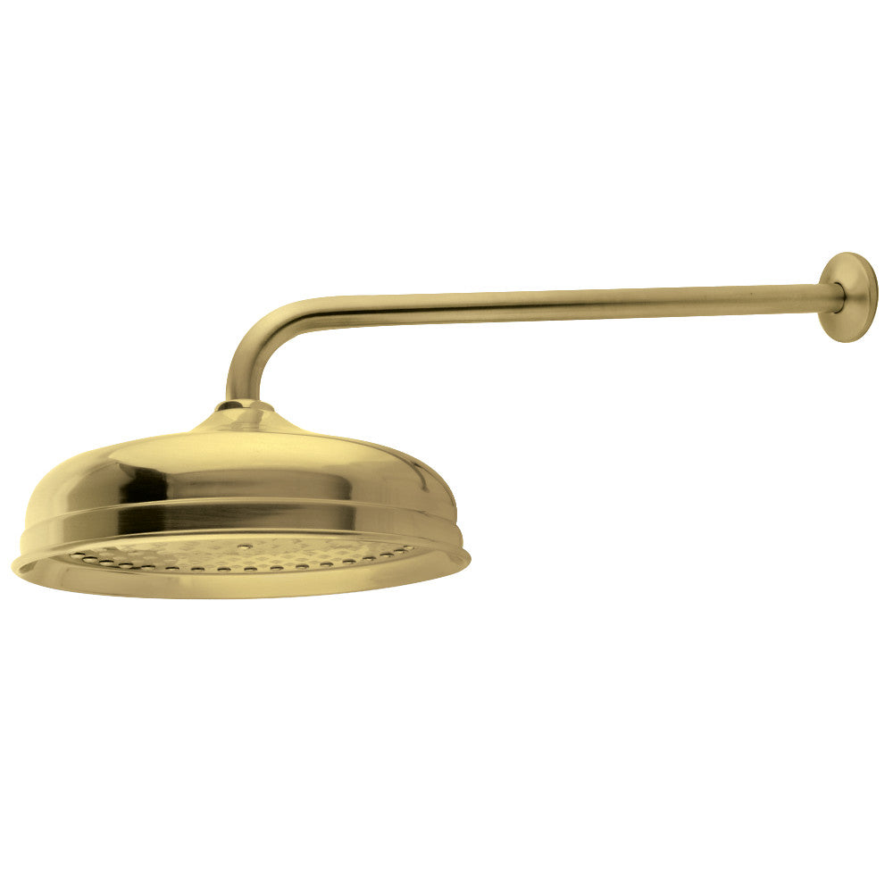 Kingston Brass K225K12 Trimscape 10 Inch Showerhead with 17 Inch Shower Arm - Polished Brass Finish for Bathroom & Shower Upgrade | High Pressure Rainfall Shower Head for Spa-Like Experience