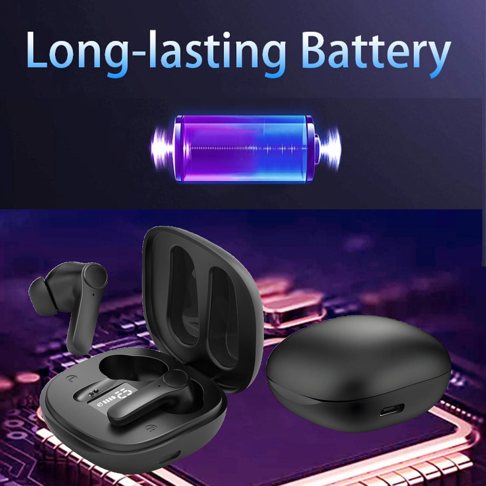 Real-Time Translation Earbuds - 144 Language Two-Way Translator for iOS & Android | 3-in-1 Wireless Earbuds with Accent Recognition | Perfect for Travel, Business Meetings & International Communication (Black)