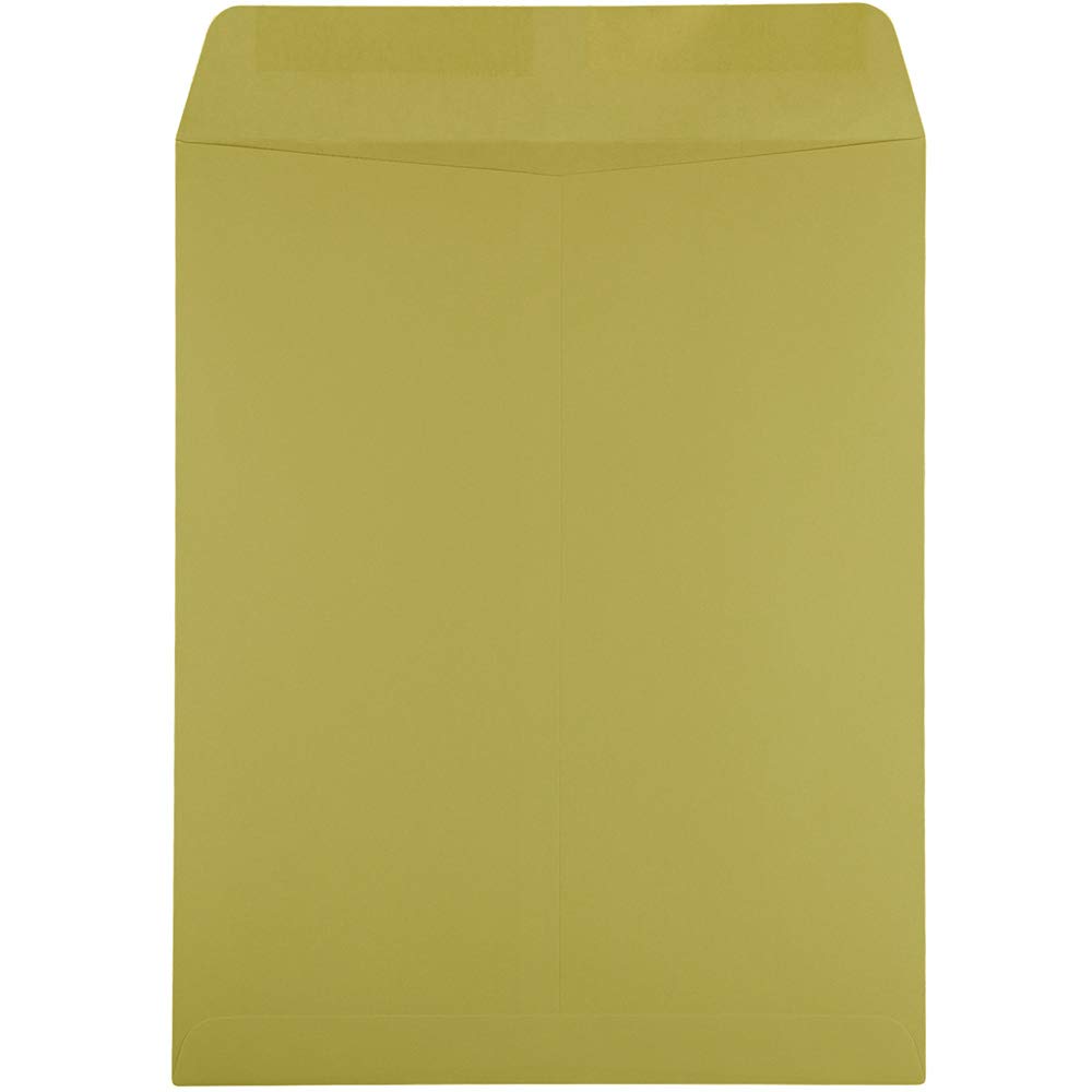 JAM PAPER 10 x 13 Open End Catalog Premium Envelopes - Chartreuse Green - Bulk 250/Box - Perfect for Business Mailings, Marketing Materials & Office Documents