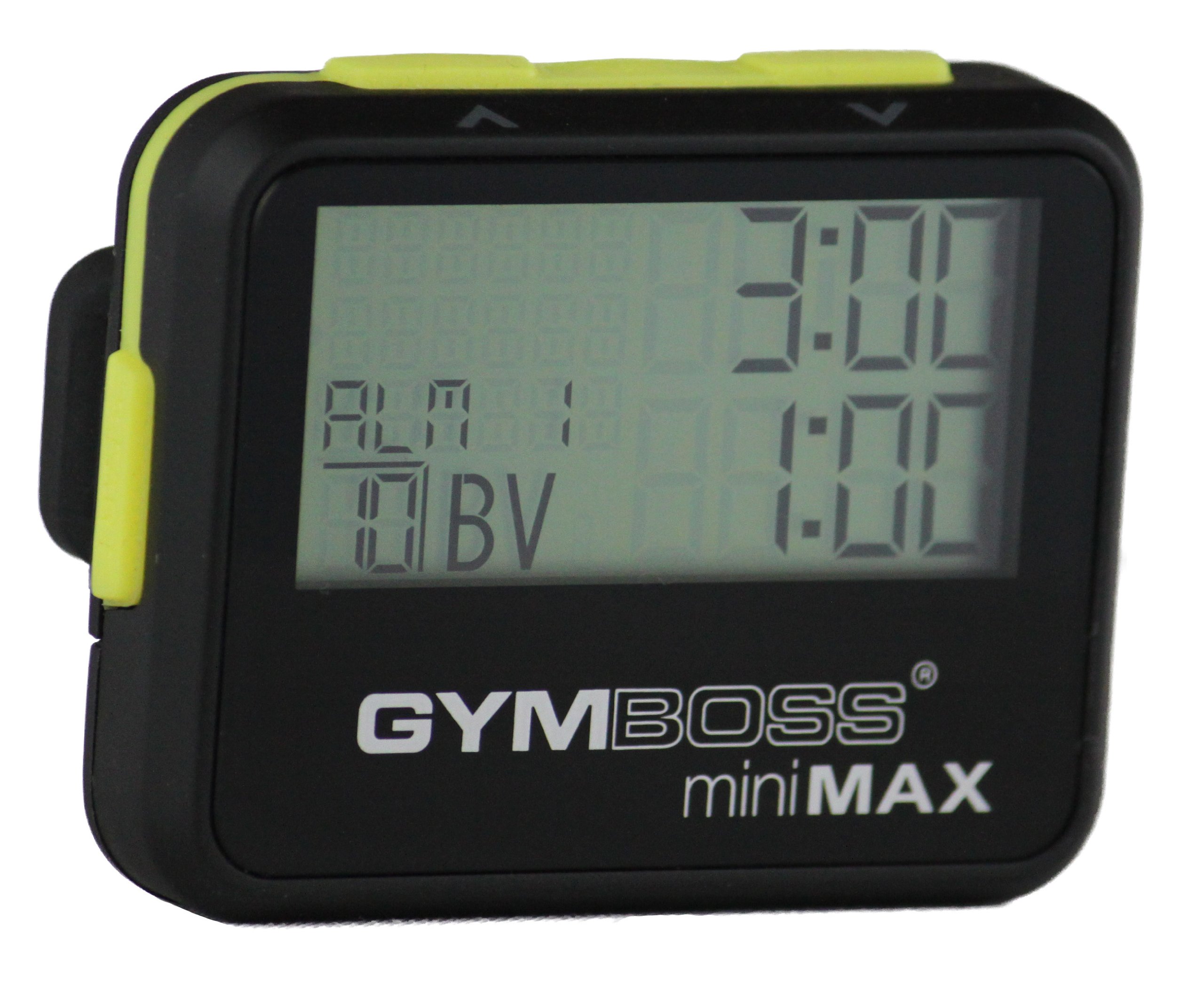Gymboss miniMAX Interval Timer and Stopwatch - Black/Yellow SOFTCOAT for Workouts, HIIT, Boxing & Fitness Training | Waterproof & Durable Sports Watch