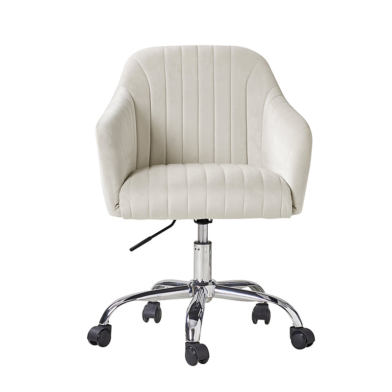 Theo Modern Velvet Office Chair with Tufted Back - Ergonomic Desk Chair for Home & Office Workspace, Comfortable Computer Gaming Chair for Long Hours Sitting