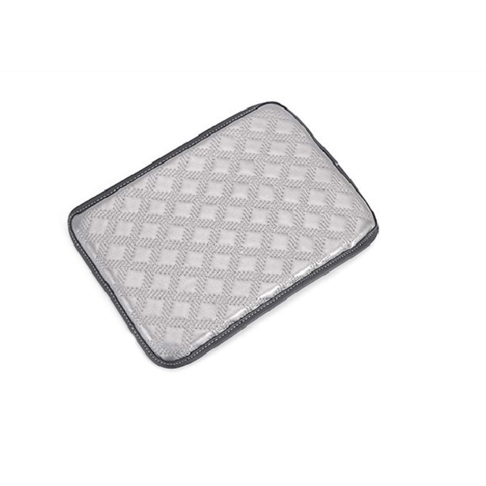Universal PU Leather Car Center Console Cover Pad - Soft Armrest Cushion Protector for Comfort & Style (Gray) | Perfect for Long Drives, Road Trips & Daily Commute