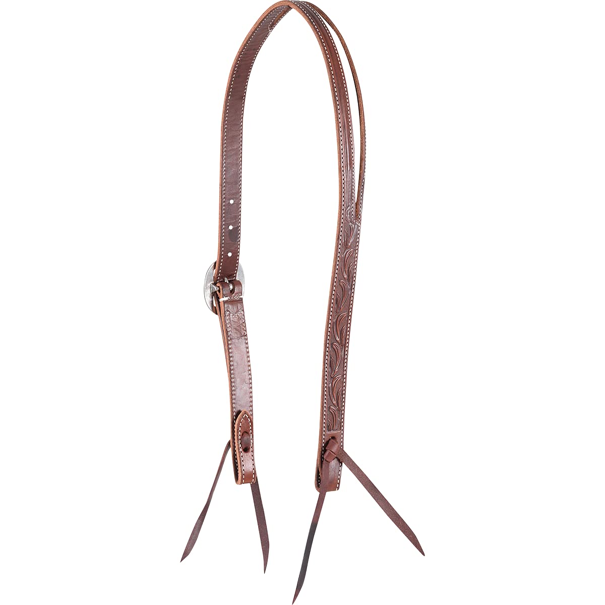 Martin Saddlery Ranahan Split Ear Headstall - Chocolate Floral for Western Riding