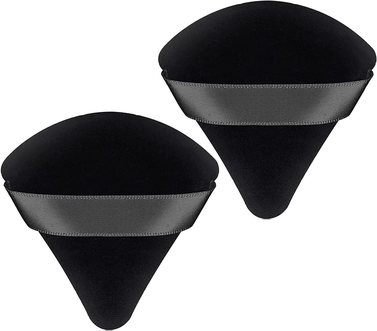 Houvida 2Pcs Triangle Powder Puffs - Soft Makeup Sponge for Face & Body Loose Powder Application - Beauty Blender for Flawless Finish (White & Pink) - Perfect for Travel, Professional Makeup & Everyday Use
