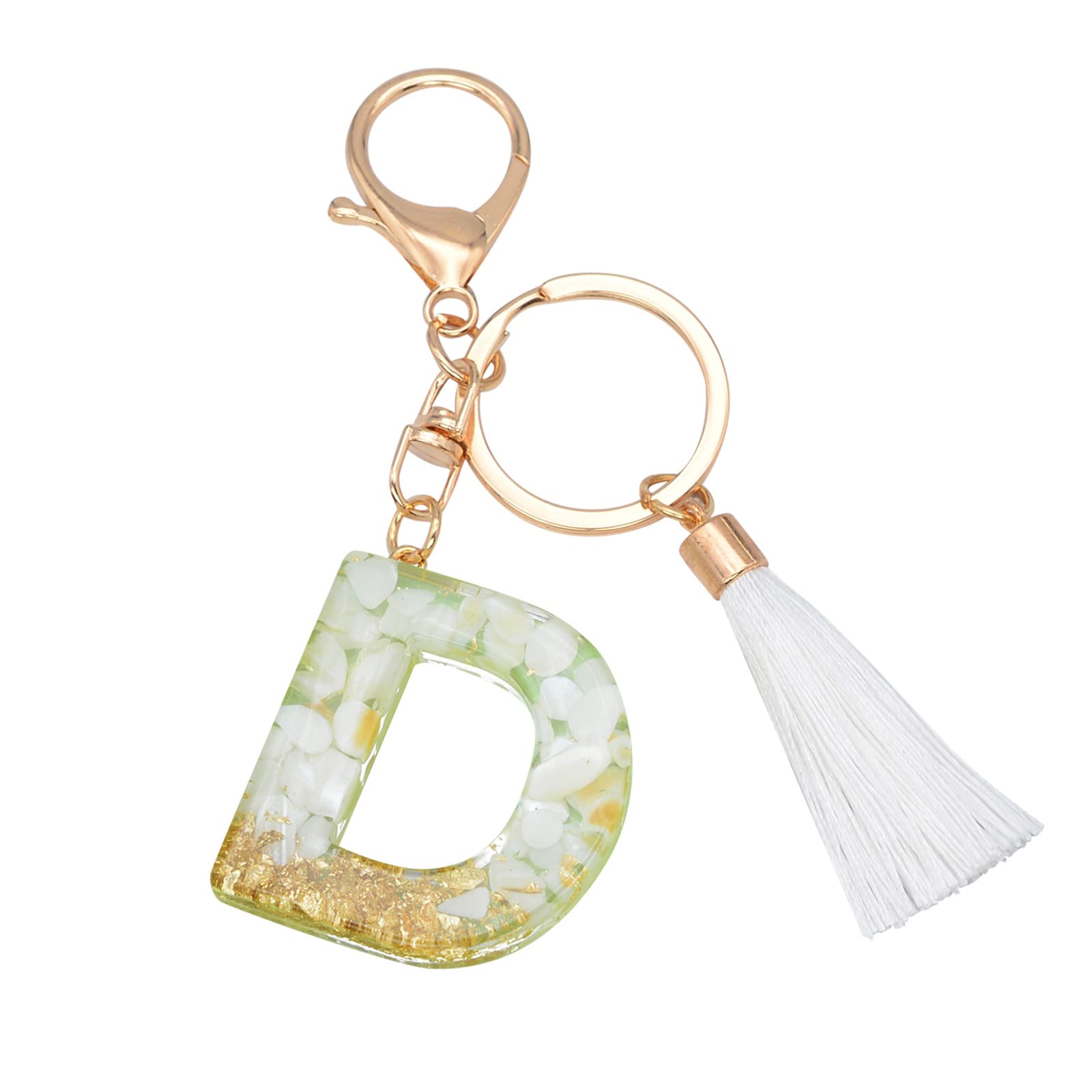 Creative Translucent Resin Letter Keychain - Personalized Jewelry Pendant for Bags, Gifts & Everyday Use