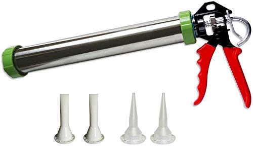Heavy Duty Manual Sausage Caulking Gun - High Thrust Caulk Gun for Adhesive Cartridges (20 Pack) - Perfect for Construction, Home Repairs & DIY Projects
