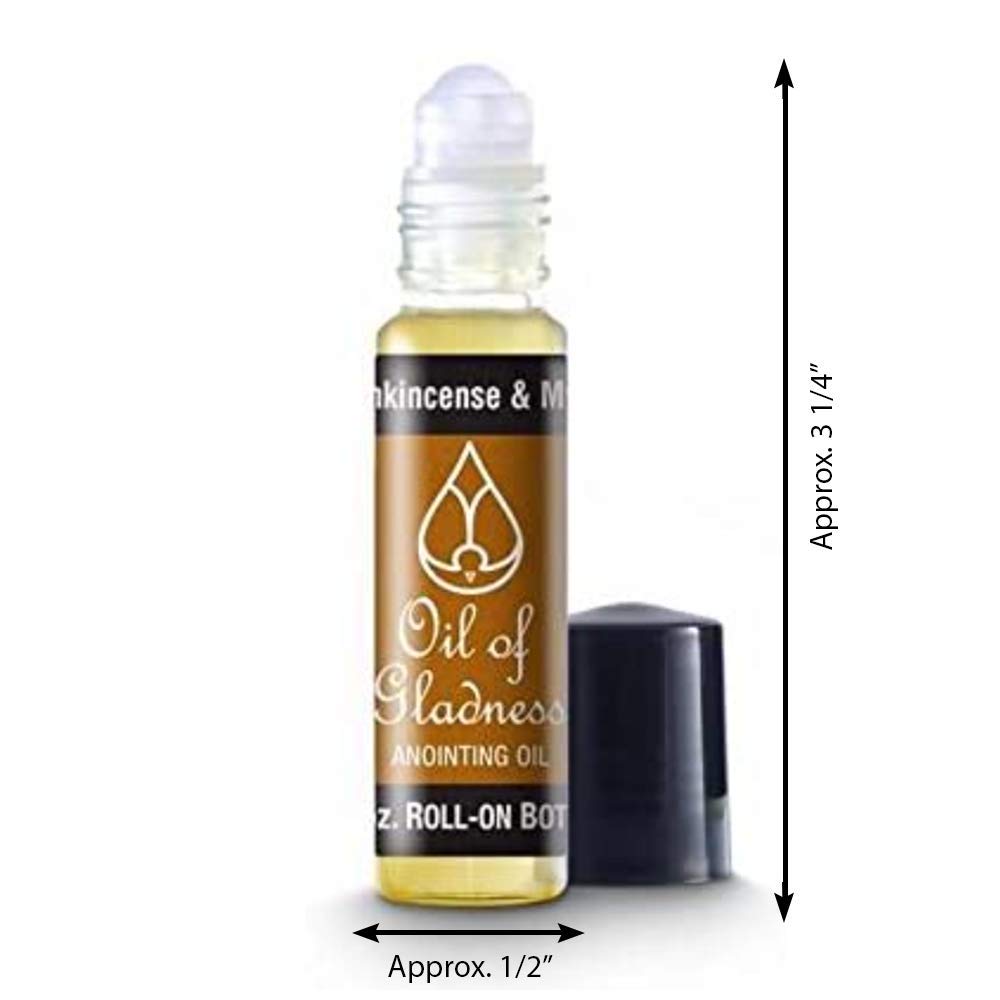 Frankincense & Myrrh Anointing Oil Roll-On 1/3 oz - Holy Oil for Prayer, Spiritual Ceremonies, Blessings & Daily Devotion - Perfect for Home Worship, Church Services & Personal Meditation