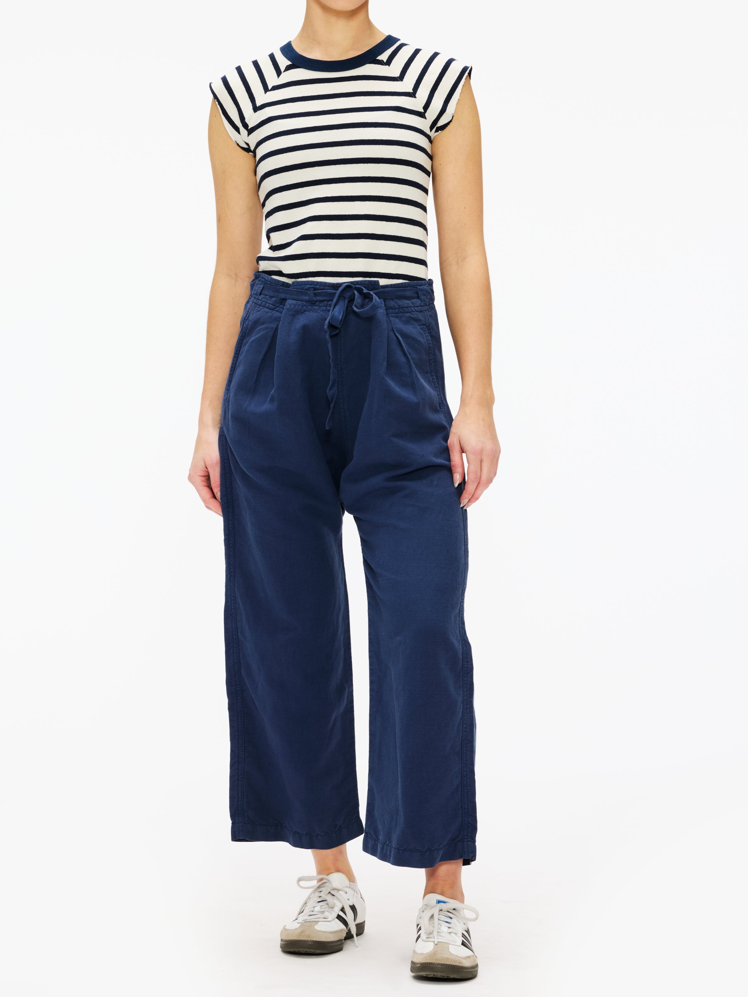 NSF Akari Tie Waist Pants - Women's High Waisted Linen Pants for Summer | Comfortable Casual Wide Leg Trousers | Perfect for Beach, Vacation and Everyday Wear