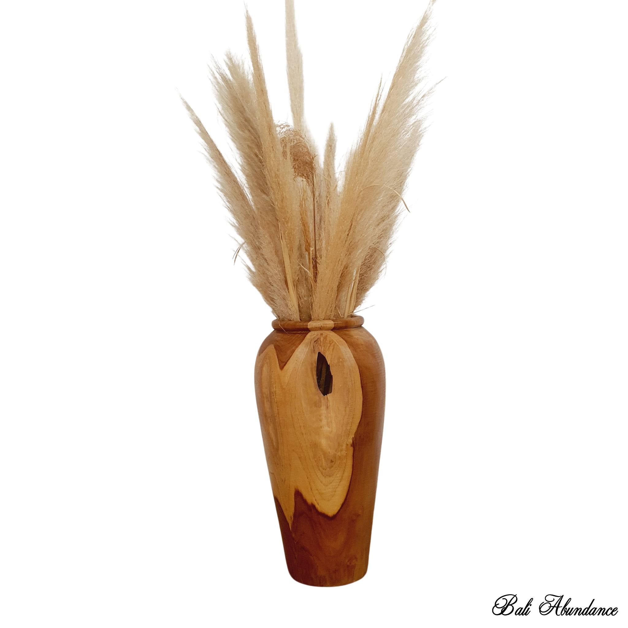 Premium Teak Wood Plant Pot - Handcrafted Indoor/Outdoor Flower Planter for Home, Garden, and Patio Decor