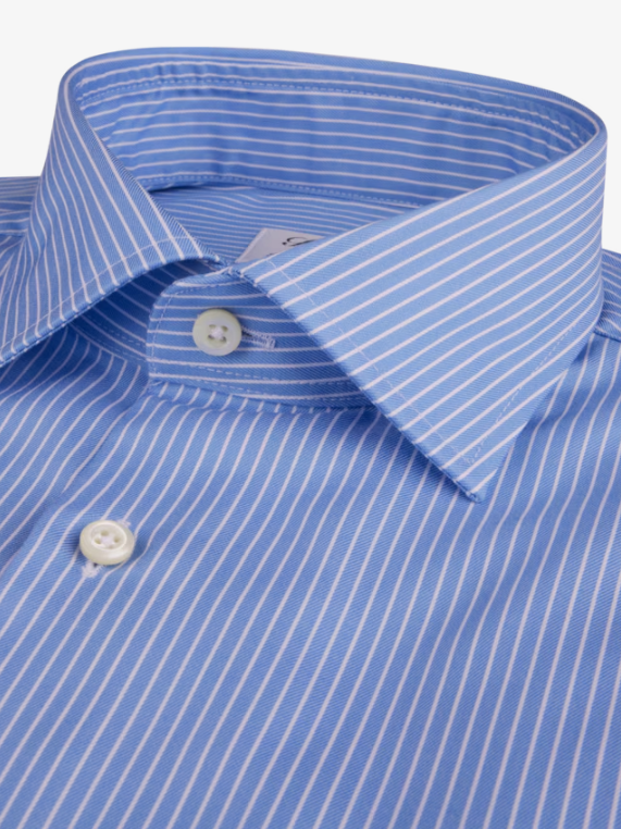 Premium STENSTROMS Blue Striped Dress Shirt for Men - Formal Business Attire & Office Wear - Perfect for Weddings, Interviews & Professional Events