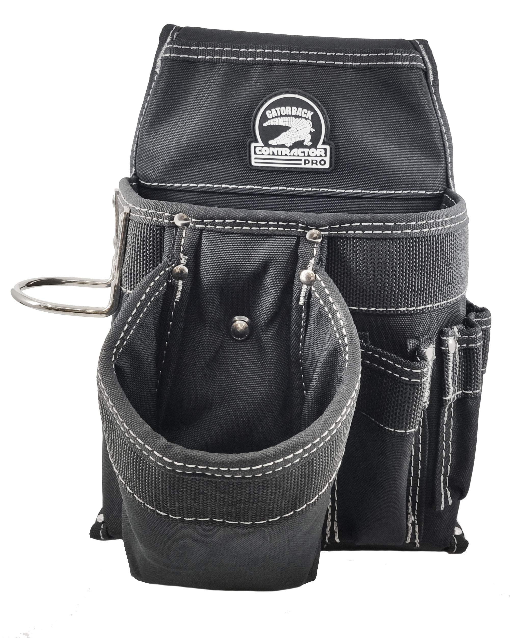 Gatorback Professional Carpenter's Tool Belt Set with Gloves, Suspenders & Drill Holster - Durable Comfortable Work Belt for Construction & Woodworking (26-30 Inch Waist) - Perfect for DIY Projects, Home Renovation & Professional Carpentry Jobs