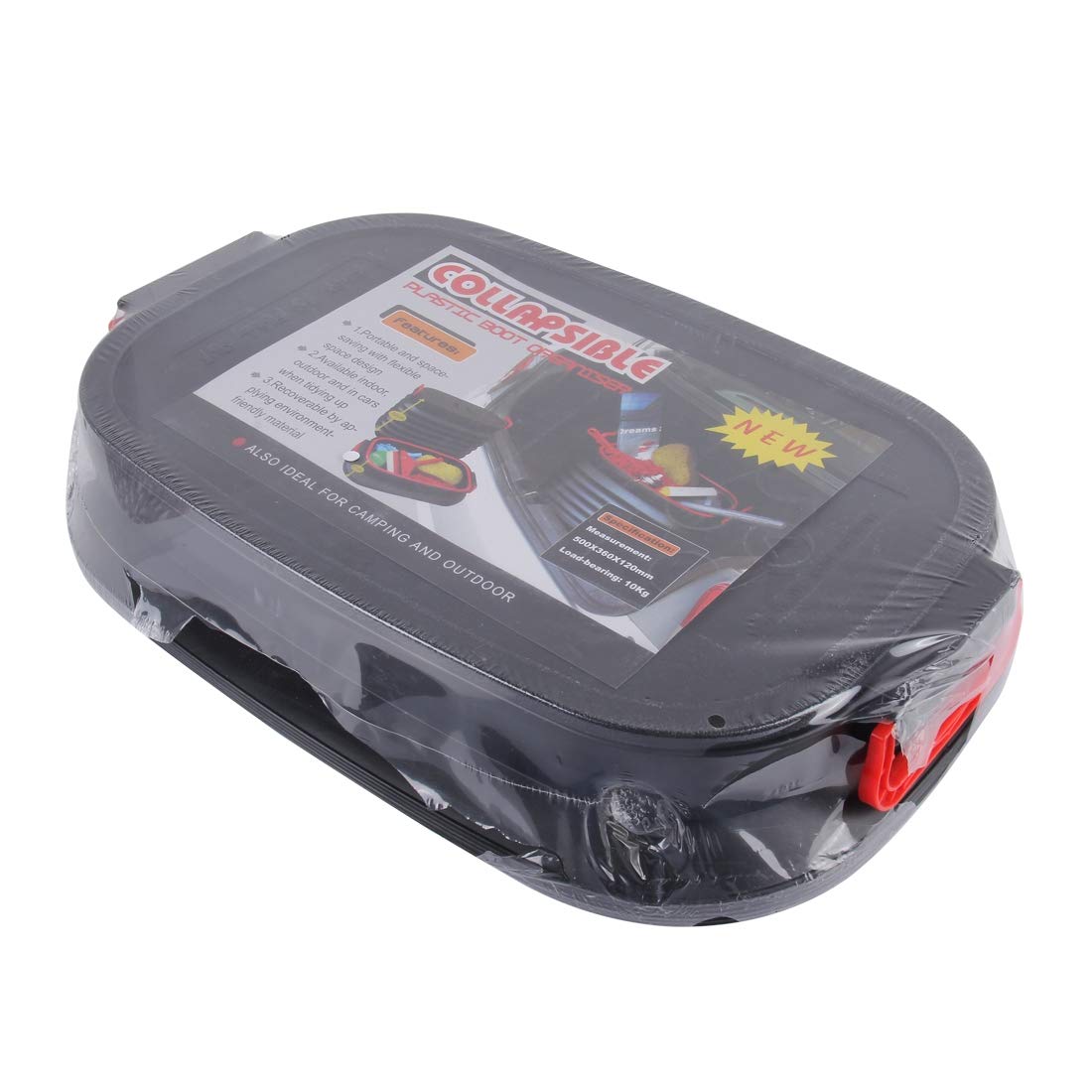 37L Collapsible Plastic Car Organizer Bin with Lid - Portable Storage Box for Camping, Road Trips & Outdoor Gear Organization | Perfect for SUV, Truck & Vehicle Storage