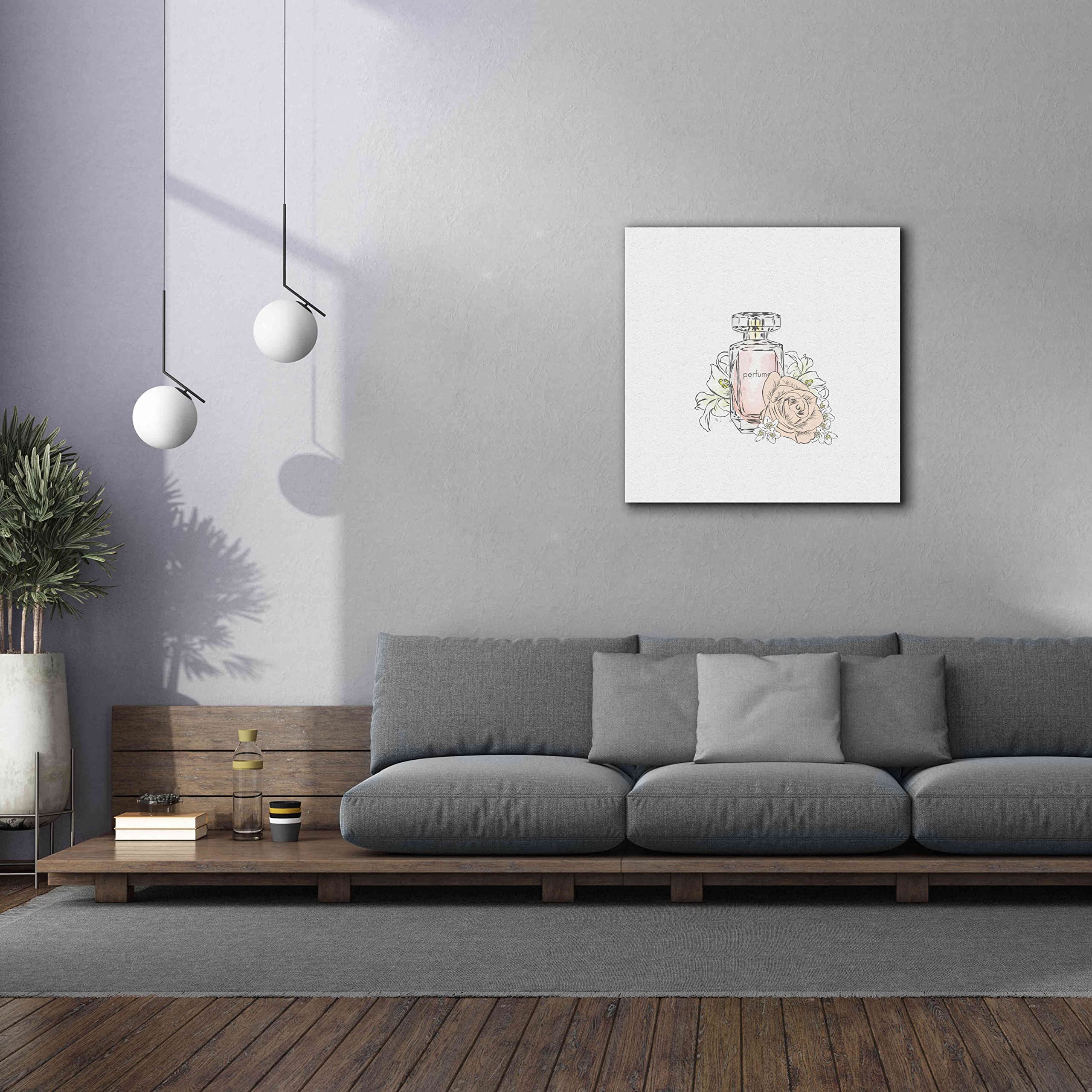 Incado Epic Graffiti 'Perfume VII' Giclee Canvas Wall Art - 37x37 Inches Modern Home Decor for Living Room, Bedroom & Office