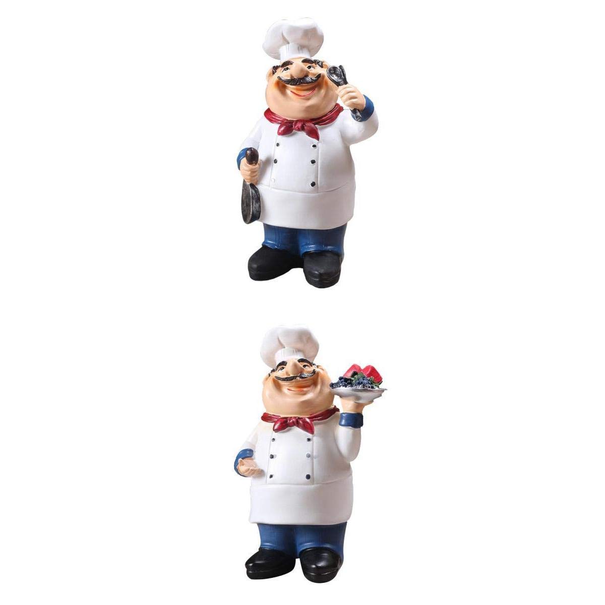 Chef Figurine Set - Elegant Tabletop Centerpiece Decor for Kitchen, Dining Room & Home Collection | Perfect for Housewarming Gifts, Restaurant Decor & Collectors