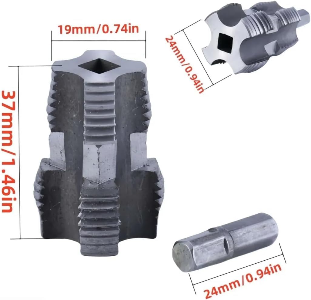 **Electric Drill PVC Pipe Threader Kit - 3 Die Sizes for PVC Pipe Threading | PVC Thread Maker Tool for Plumbing & DIY Projects | Compatible with Most Electric Drills**
