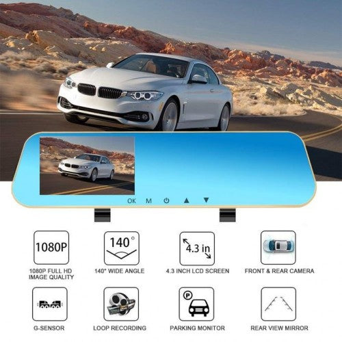 Full HD 1080p Car Dash Cam with 4.3