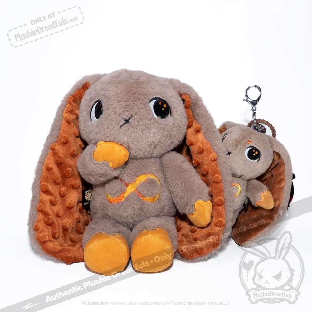 Gold Autism Awareness Rabbit Plush Keychain - Soft Plushie Dreadfuls Stuffed Animal Toy for Kids & Adults - Perfect for Backpacks, Gifts & Sensory Support
