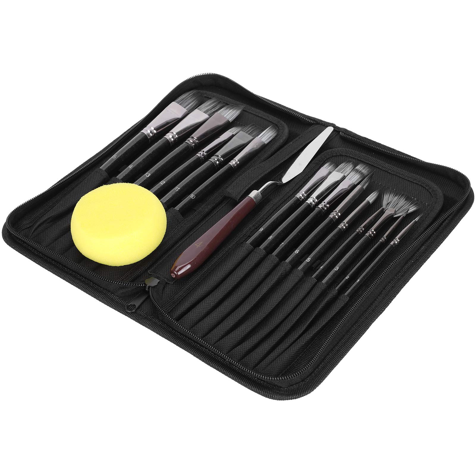 Professional Acrylic Paint Brush Set - 12 Pack Artist Brushes for Gouache, Watercolor & Oil Painting - Perfect for Canvas, Wood & DIY Art Projects