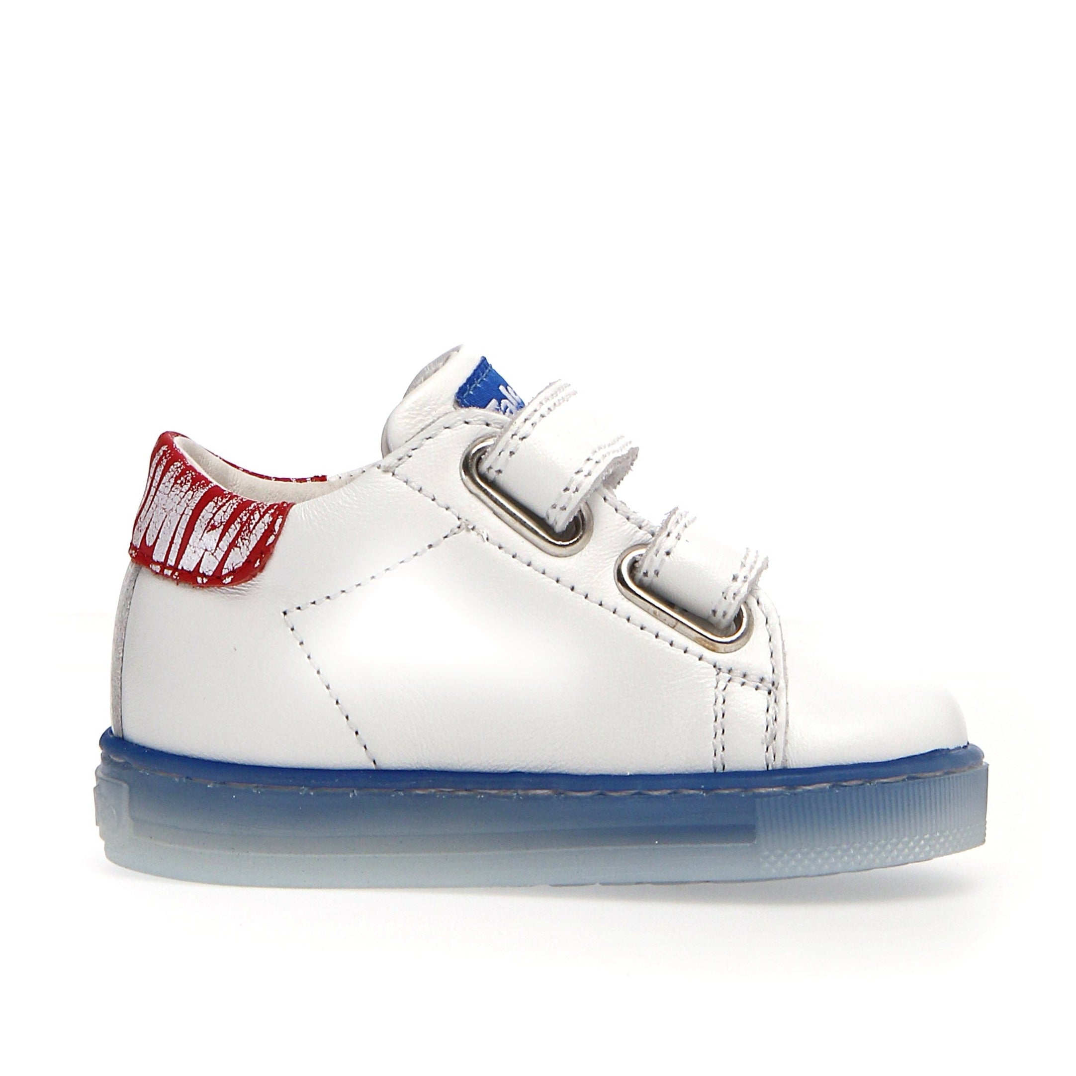Falcotto Sasha VL Brus Fashion Sneakers for Boys and Girls - White & Red - Stylish Kids Shoes for School, Play & Everyday Wear