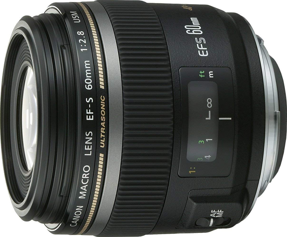 Canon EF-S 60mm f/2.8 USM Macro Lens for DSLR Cameras - Sharp Close-Up Shots, Fast Autofocus (Renewed) - Perfect for Product Photography, Nature Macro & Portrait Shooting