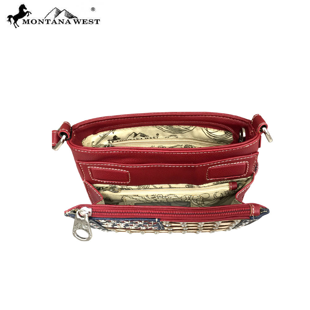 Montana West American Pride Crossbody Bag - Stylish & Functional Organizer Purse for Women | Perfect for Travel, Work & Everyday Use
