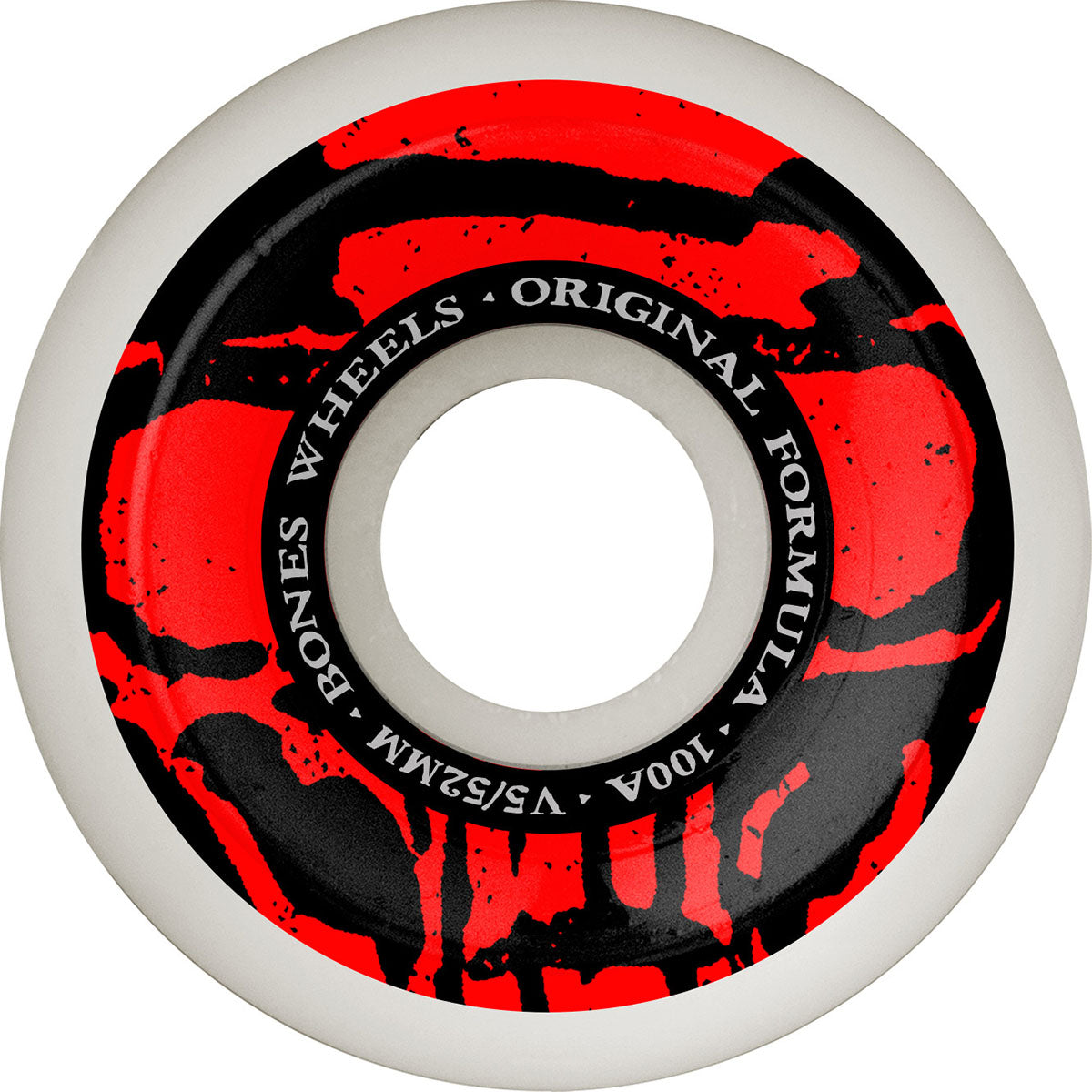 52MM 100A V5 Side Cut Skateboard Wheels - Mummy Skull Design for Street & Park Skating - Durable Bones Wheels for Tricks & Cruising