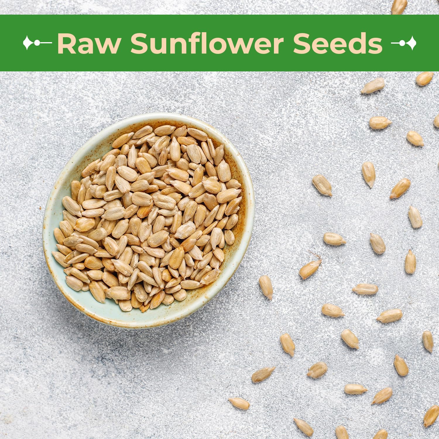 Organic Sunflower Seed Kernels Raw (No Shell) - 2lb Bag | High Protein, Fiber & Antioxidant Rich Superfood Snack | Vegan, Gluten-Free, Non-GMO | Perfect for Salads, Smoothies & Healthy Snacking