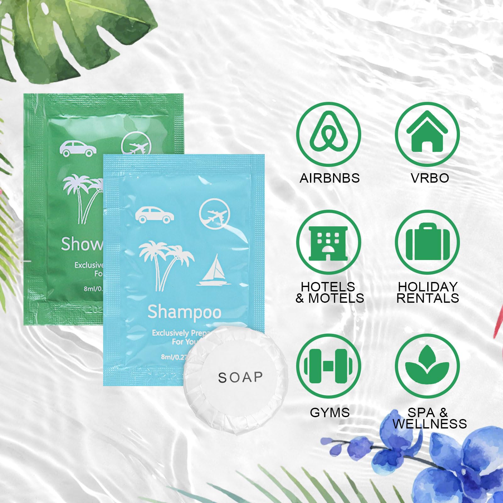 Travel Size Soap and Shampoo Set - 0.28 fl oz Mini Body Wash & Shampoo Bulk Pack (20 Count) - Perfect for Hotels, Homeless Hygiene Kits, Camping, Gym, and Travel Toiletries