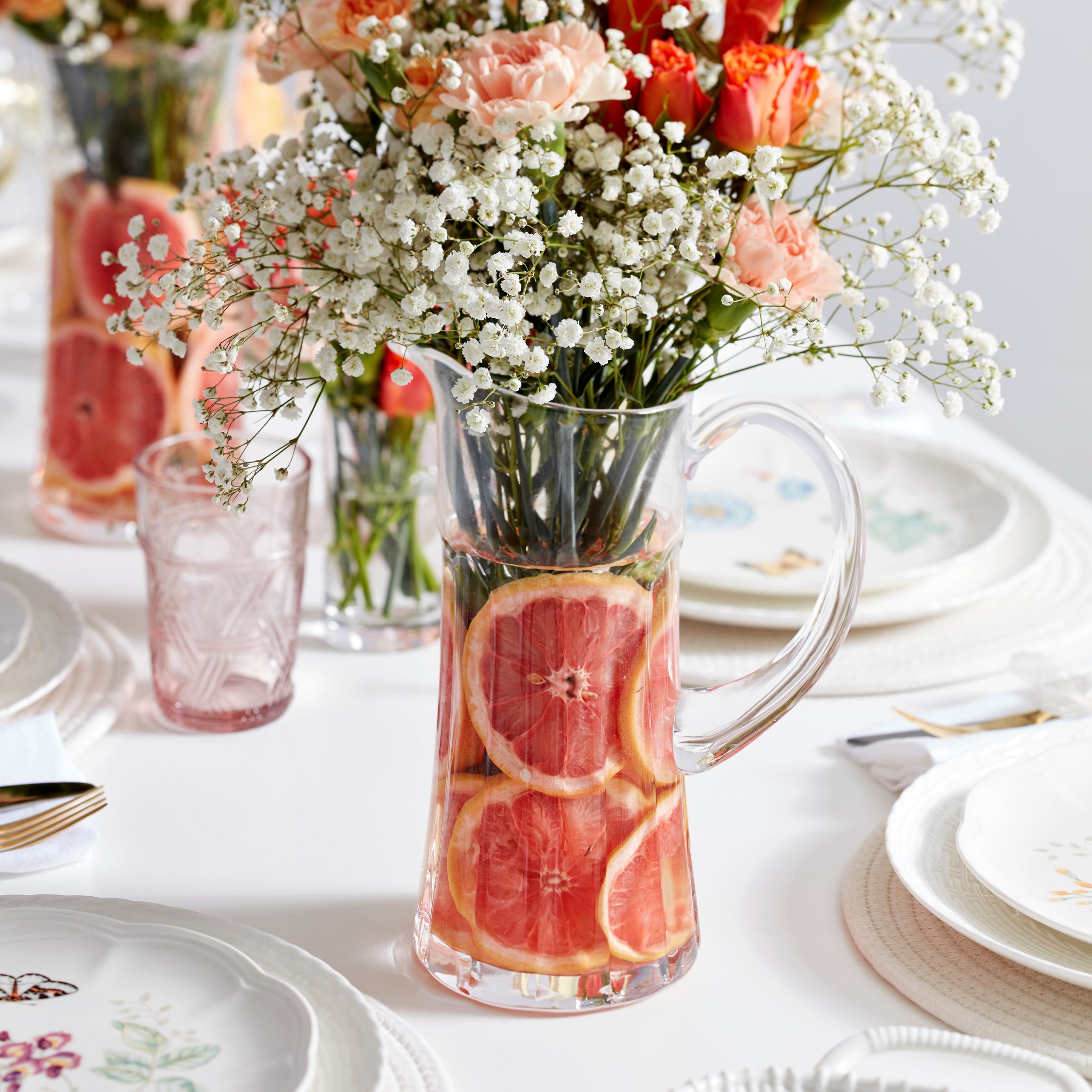 French Glass Pear Pitcher - Elegant Water & Juice Carafe for Dining, Entertaining & Home Decor | Perfect for Parties, Weddings & Everyday Use