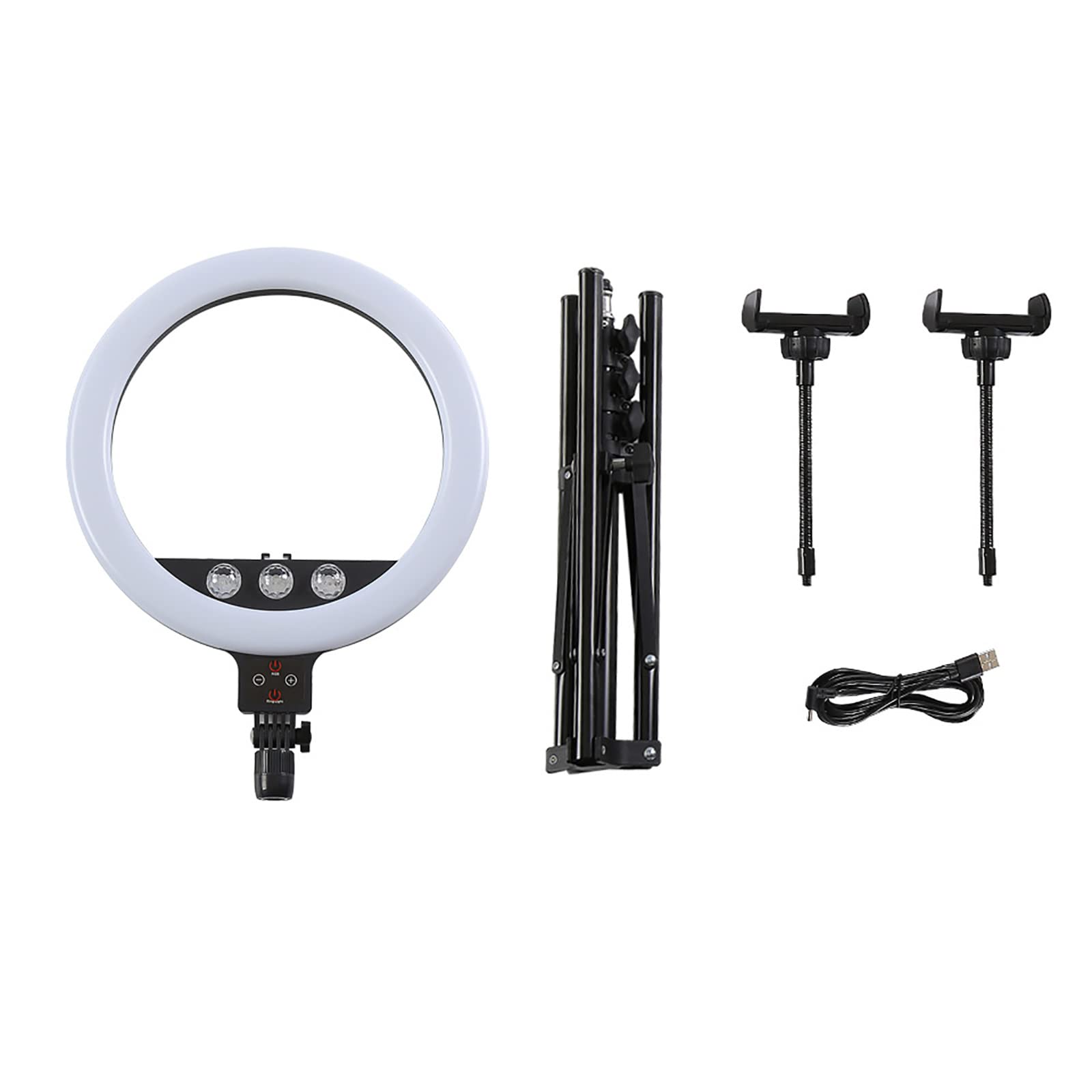 10 Inch Ring Light with Tripod Stand & Phone Holder - USB Powered Selfie Light for Photography, Video Recording, TikTok Live, Zoom Meetings - Perfect for Content Creators, Vloggers & Remote Work