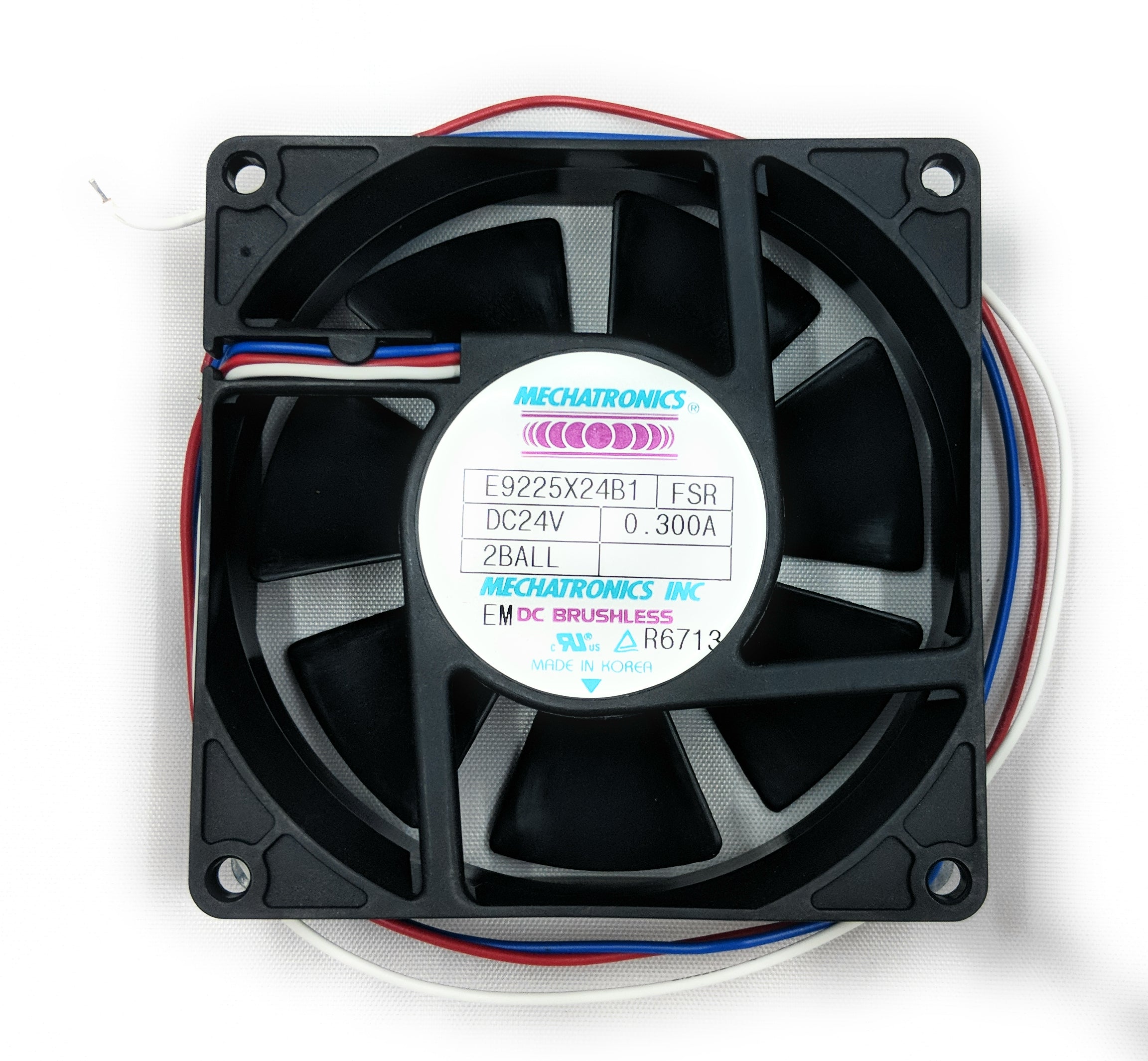 92mm Mechatronics E9225X24B1-FSR-EM IP57 24V DC Cooling Fan - High Performance Industrial Blower for Electronics, Servers & HVAC Systems