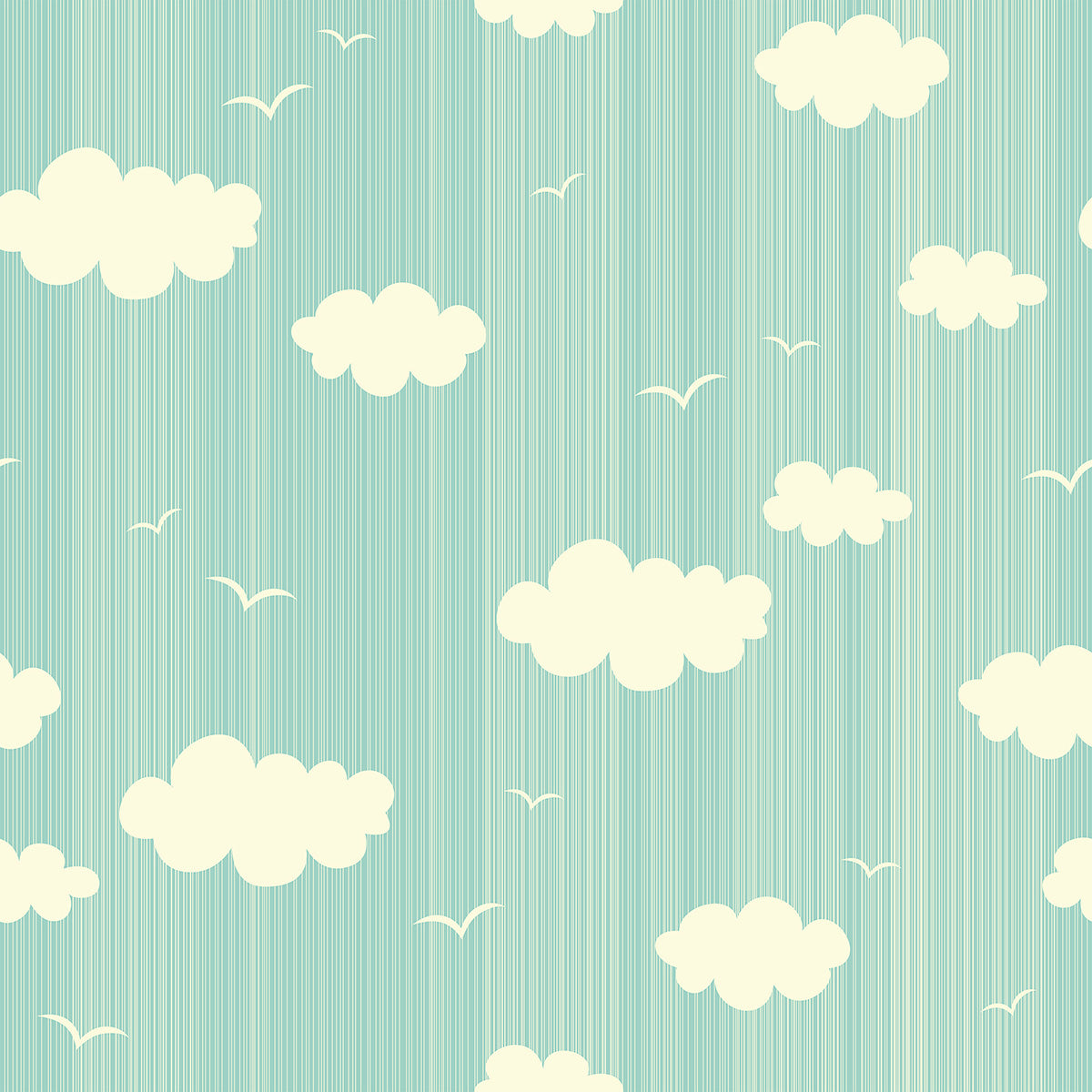 Kids Wallpaper Sample - Blue & Similar Tones 001 | Nursery, Bedroom, Playroom Decor