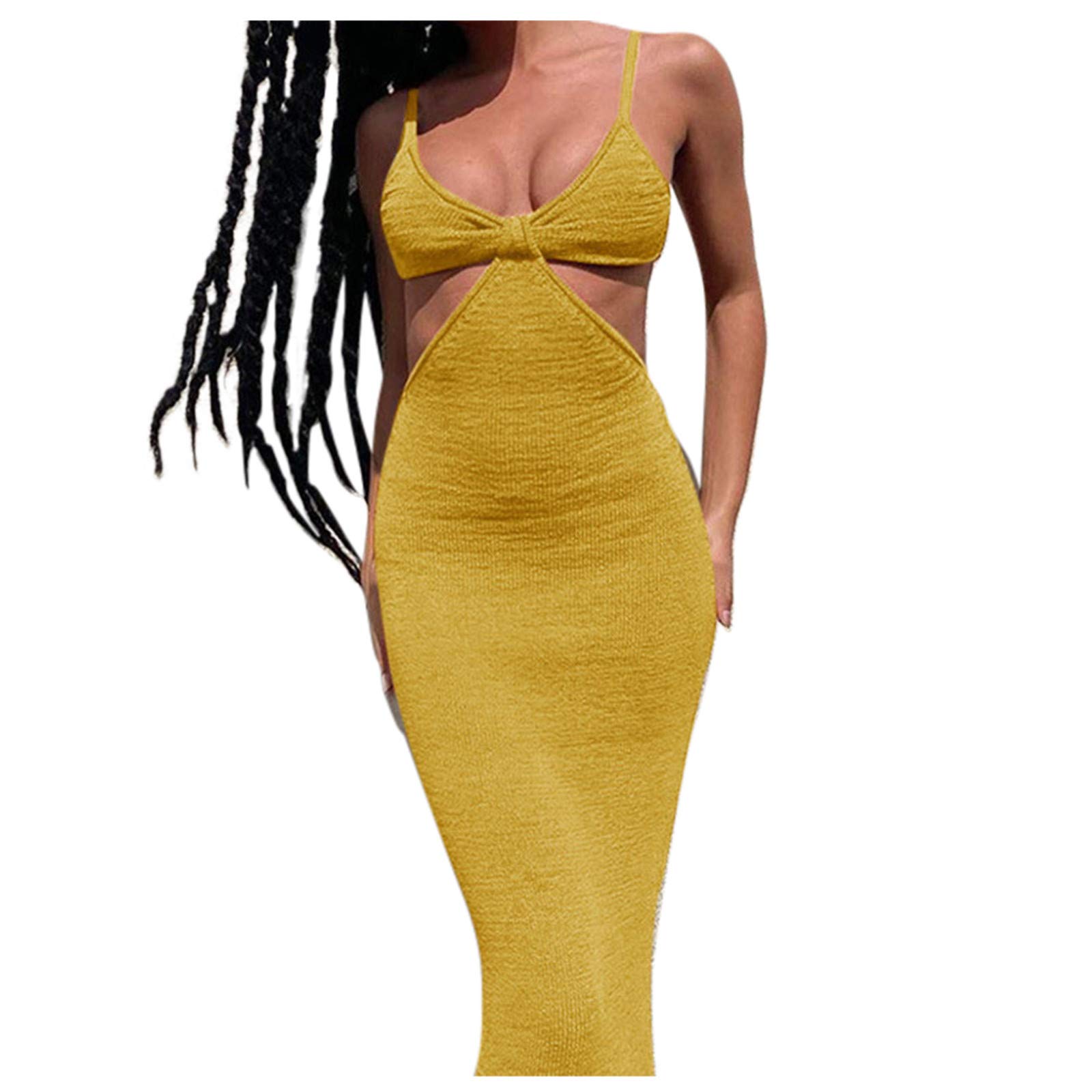 Elegant Women's Summer Sling Dress - Slim Fit Sexy Midi Skirt for Evening & Fall Occasions | Perfect for Parties, Dates & Formal Events