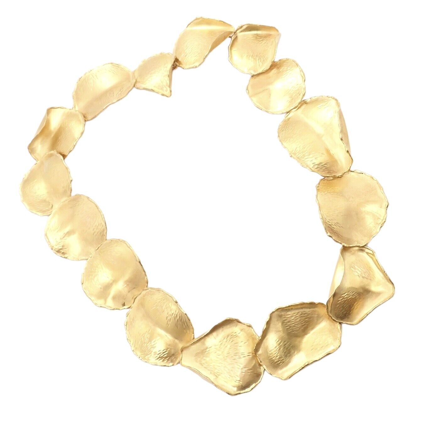 Authentic Tiffany & Co Angela Cummings 18k Yellow Gold Rose Petal Necklace Vintage 1979 - Elegant Jewelry Gift for Women, Perfect for Weddings, Anniversaries & Special Occasions
