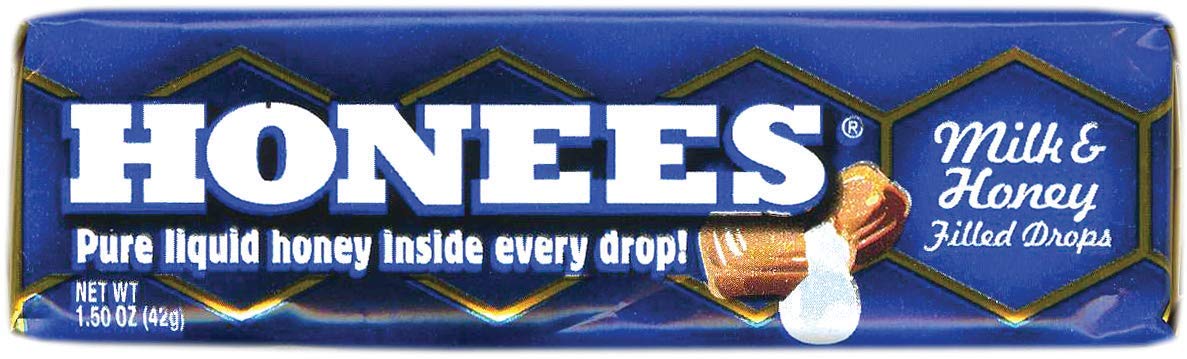 Ambrosoli Honees Milk & Honey Filled Drops - 1.50-Oz Bars (24-Pack, Set of 4) | Italian Gourmet Candy for Gifts, Parties & Dessert Toppings