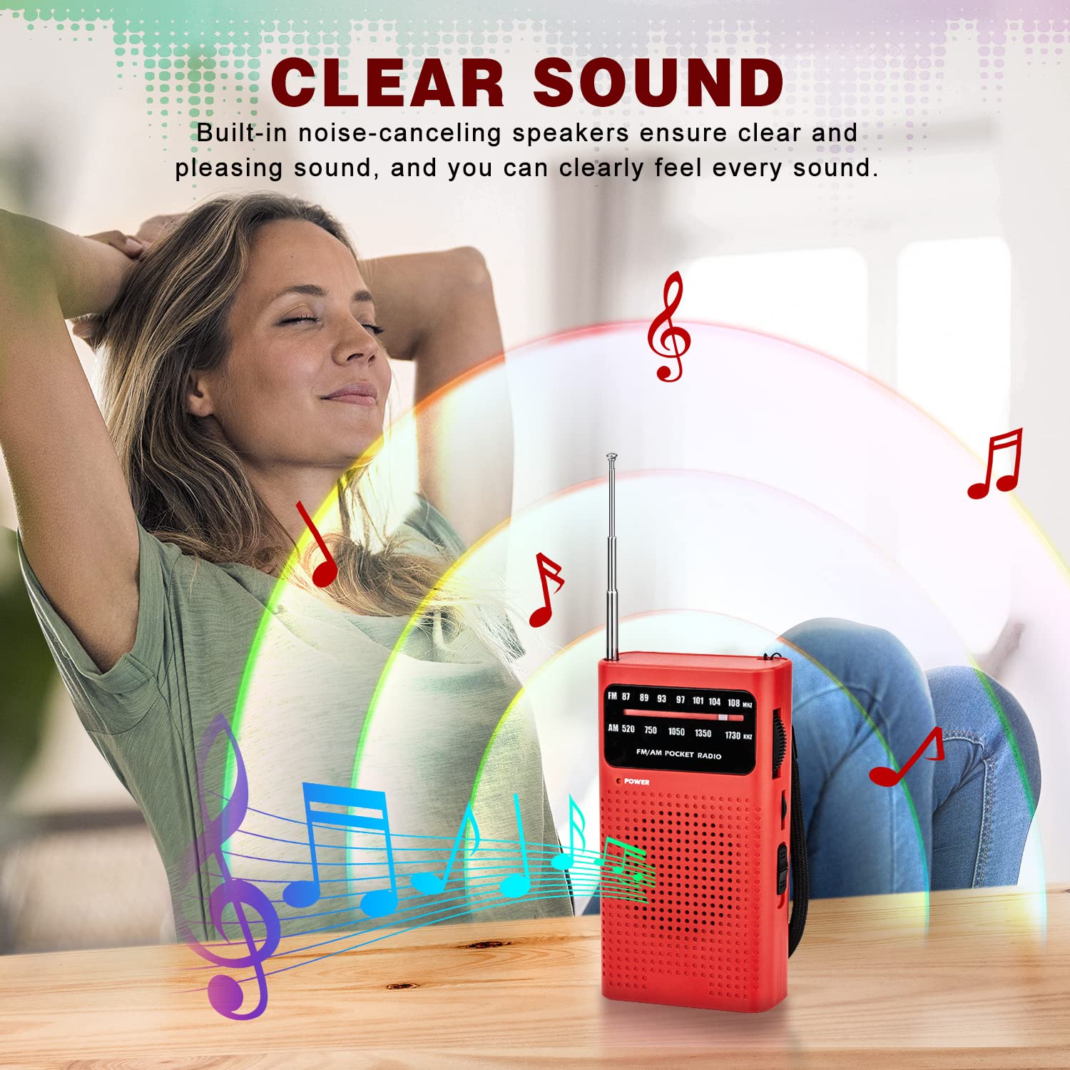 Goodes Portable AM FM Radio with Loud Speaker & Headphone Jack | 2AA Battery Operated Long Range Transistor Radio | Perfect for Home, Outdoor, Camping & Emergency Preparedness