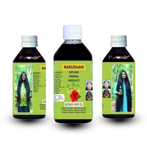 Adivasi Herbal Hair Oil for Hair Growth & Fall Control - Natural Remedy for Strong, Shiny & Lustrous Hair | Perfect for Daily Hair Care & Scalp Nourishment