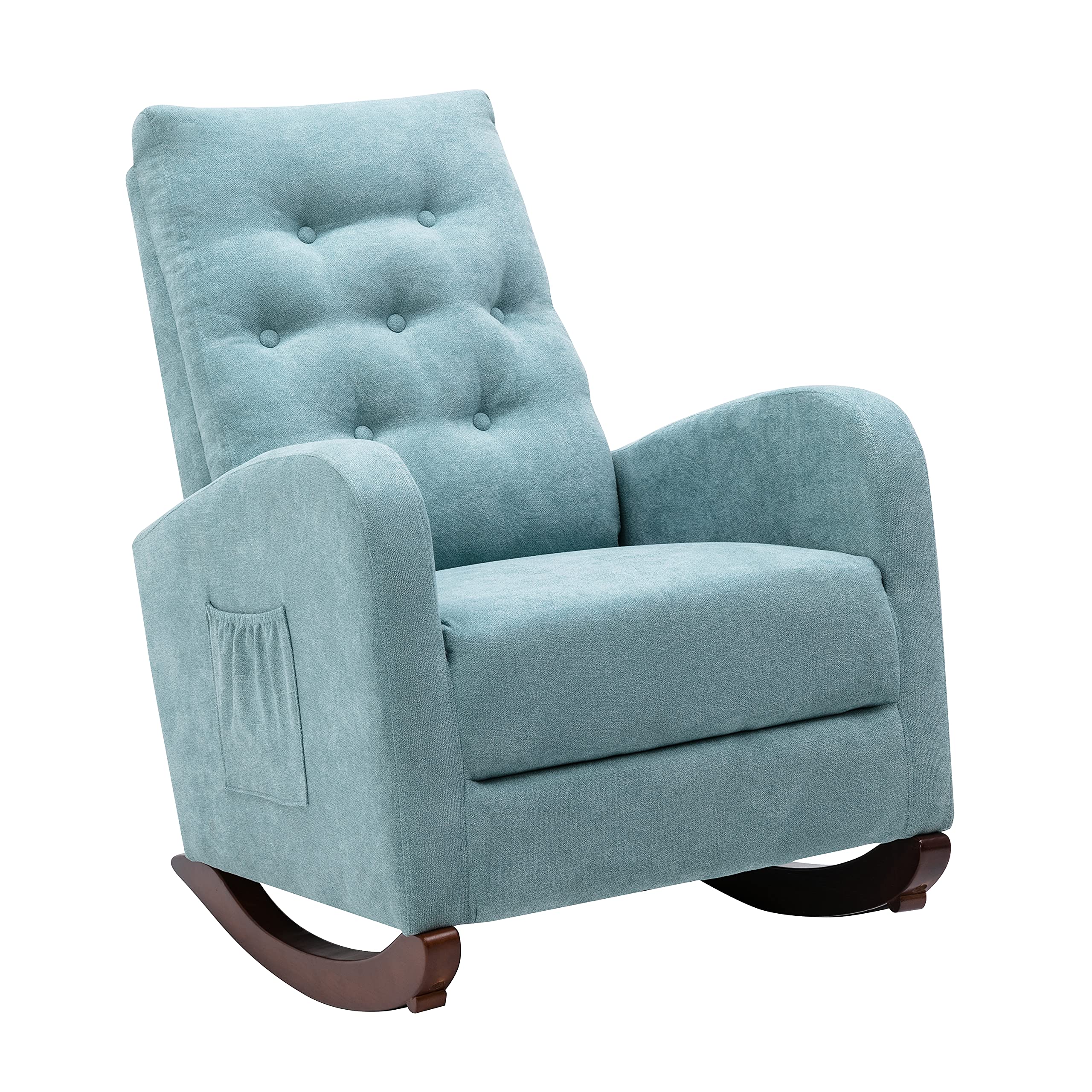 Harper & Bright Designs Baby Nursery Rocking Chair - High Back Upholstered Rocker with Padded Seat, Modern Comfortable Armchair for Nursing & Breastfeeding - Perfect for Nursery Rooms, Bedrooms & Baby Shower Gifts
