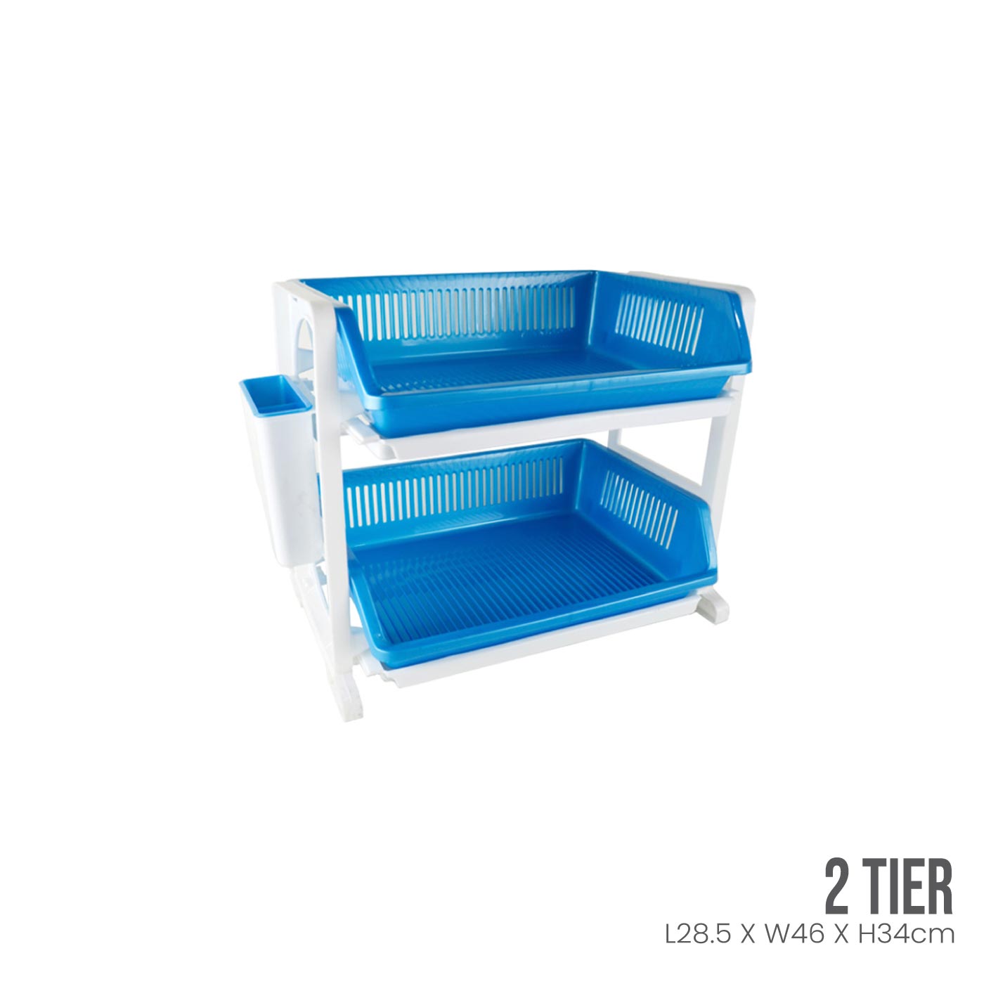 2-Tier Dish Drainer Rack - Space Saving Kitchen Organizer for Drying Dishes, Cups & Utensils - Perfect for Small Kitchens & Countertops (Model 086)