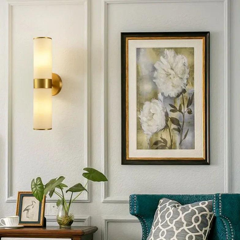 Brass Wall Sconce Light Fixture for Bathroom - Vintage Cylinder Design, Oil Rubbed Bronze Finish - Perfect for Hallway, Bedroom, and Vanity Lighting